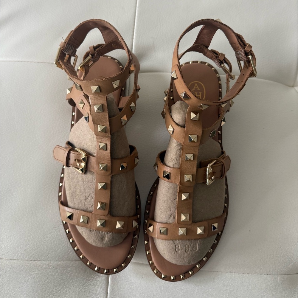 Studded Brown Sandals